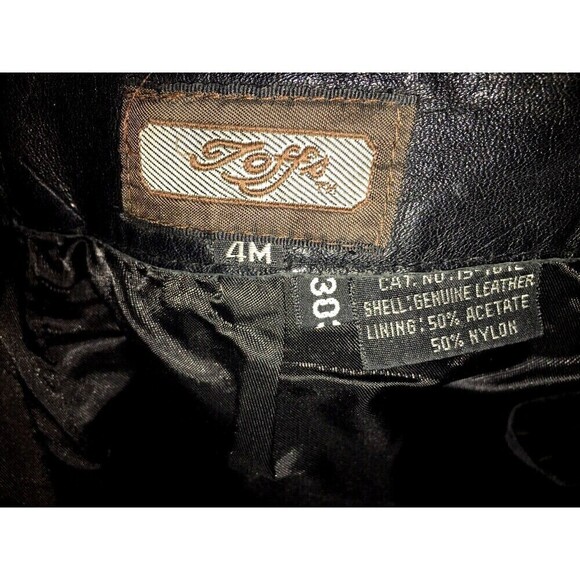 Toffs Leather Pleated Pants, Ultra High Waist, Quality, 25 inch - Picture 10 of 12